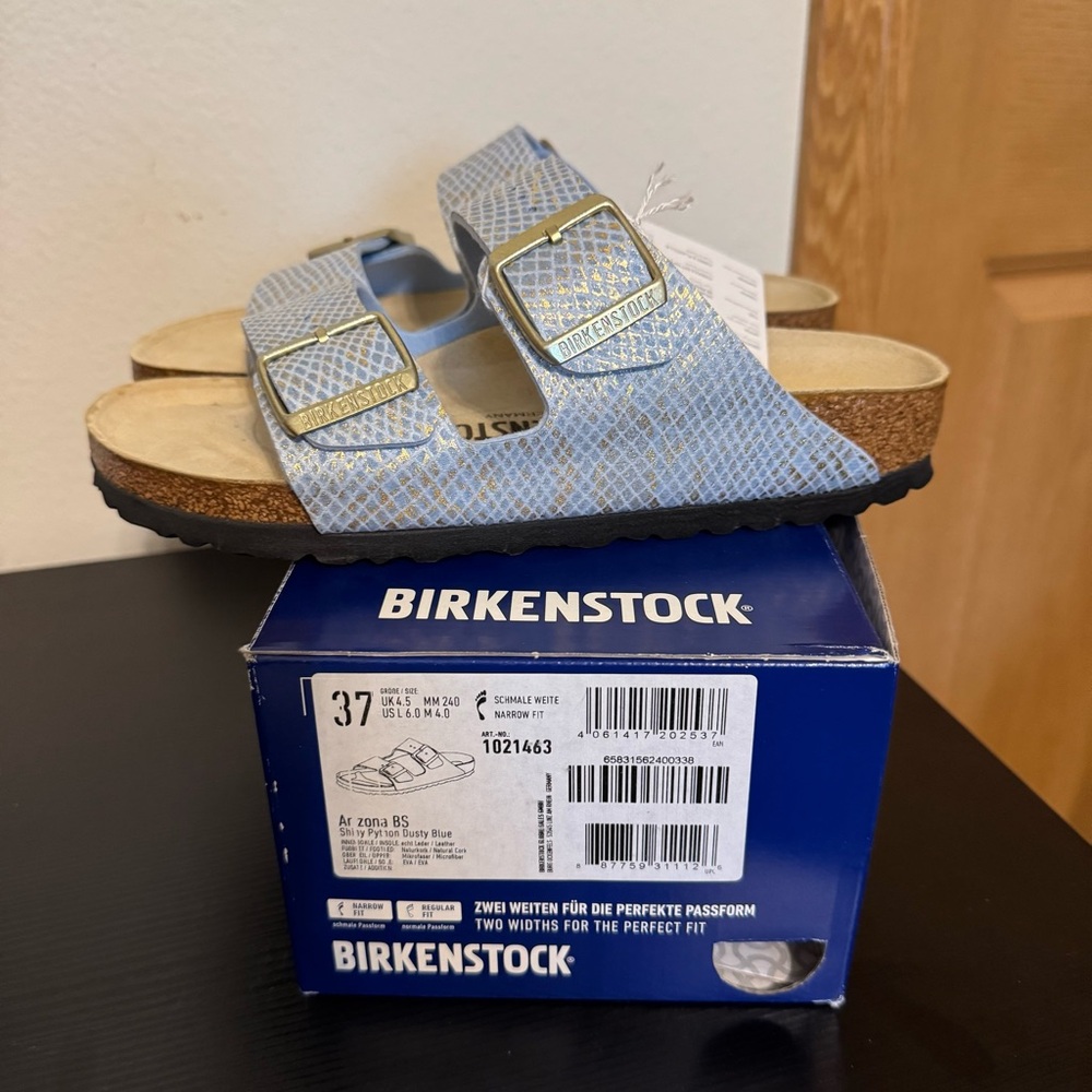 Birkenstock Arizona Sandals in Light Blue